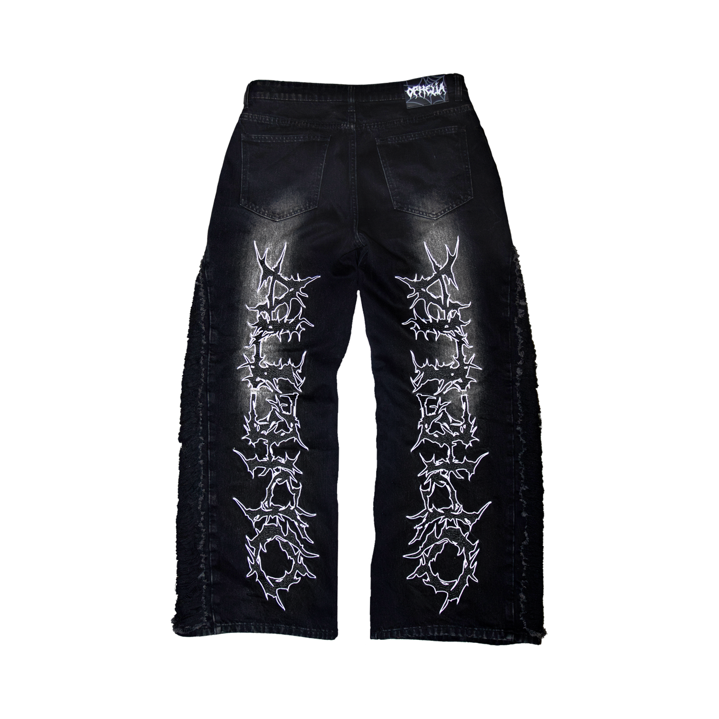 Black Ultra FLared Distressed Jeans