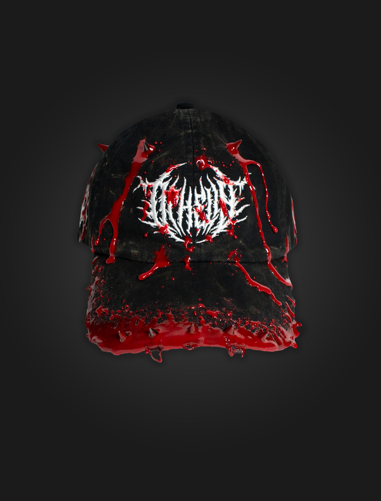 帽子 N blood Blood Studded Cap – Handmade Distressed Cap | Ophelia Wear